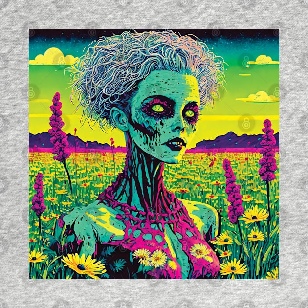 Zombie Woman in a Field by Rosey Elisabeth